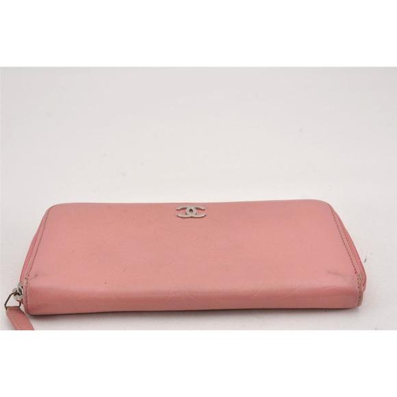 Auth Chanel Camellia Calf Skin Cc Logo #75466C21B - Picture 4 of 15